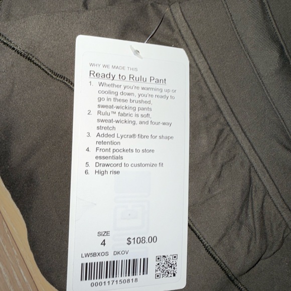 NWT LULULEMON Ready to Rulu High-Rise Jogger, Dark Olive 4 - Picture 5 of 5